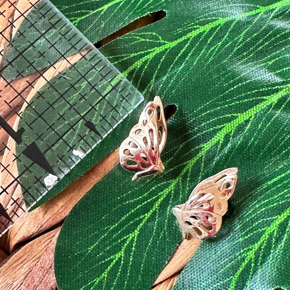 BOGO FREE Avon golden butterfly stud earrings - Picture 5 of 6